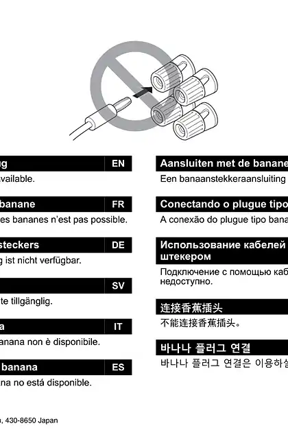 yamaha雅马哈NS-SW300 Flyer (Connecting the banana plug)
